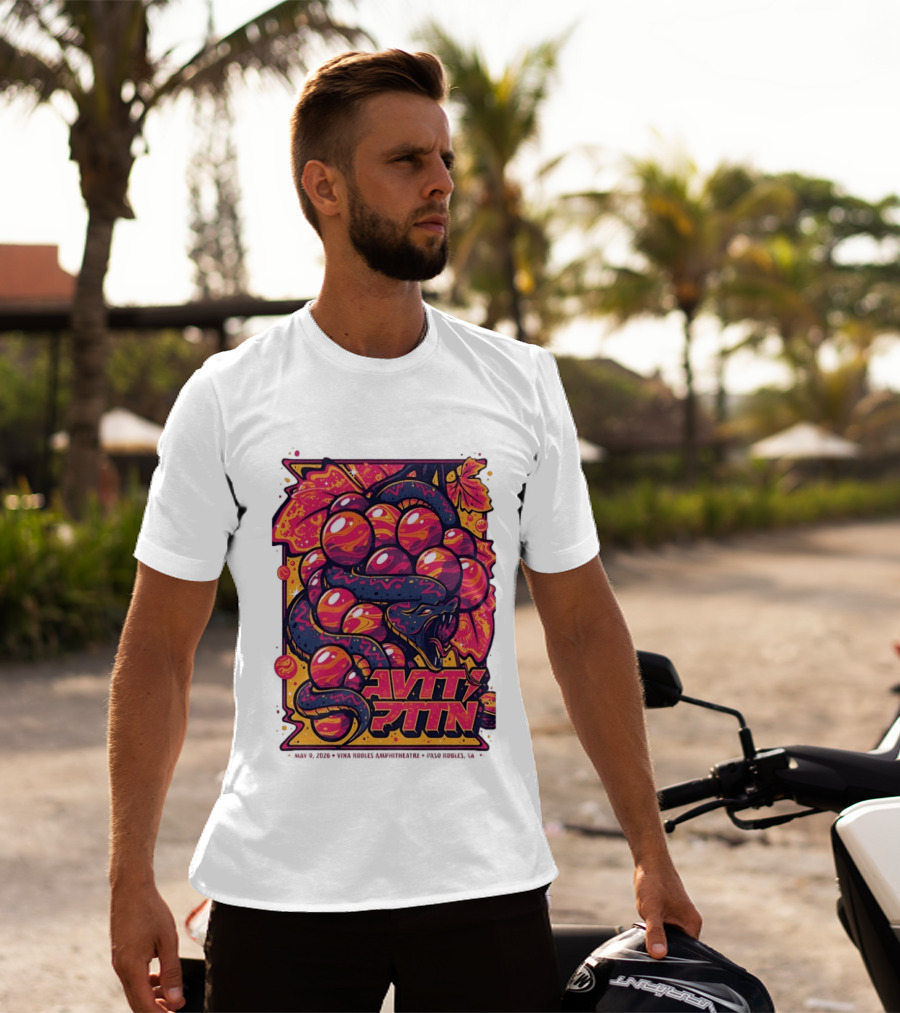 Avett Brothers Paso Robles CA 2026 May 9 Tour Snake Grapes T-Shirt