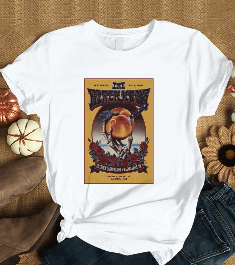 The Black Keys Fallsview Casino Resort Niagara Falls ON May 8 2026 Akron OH T-Shirt