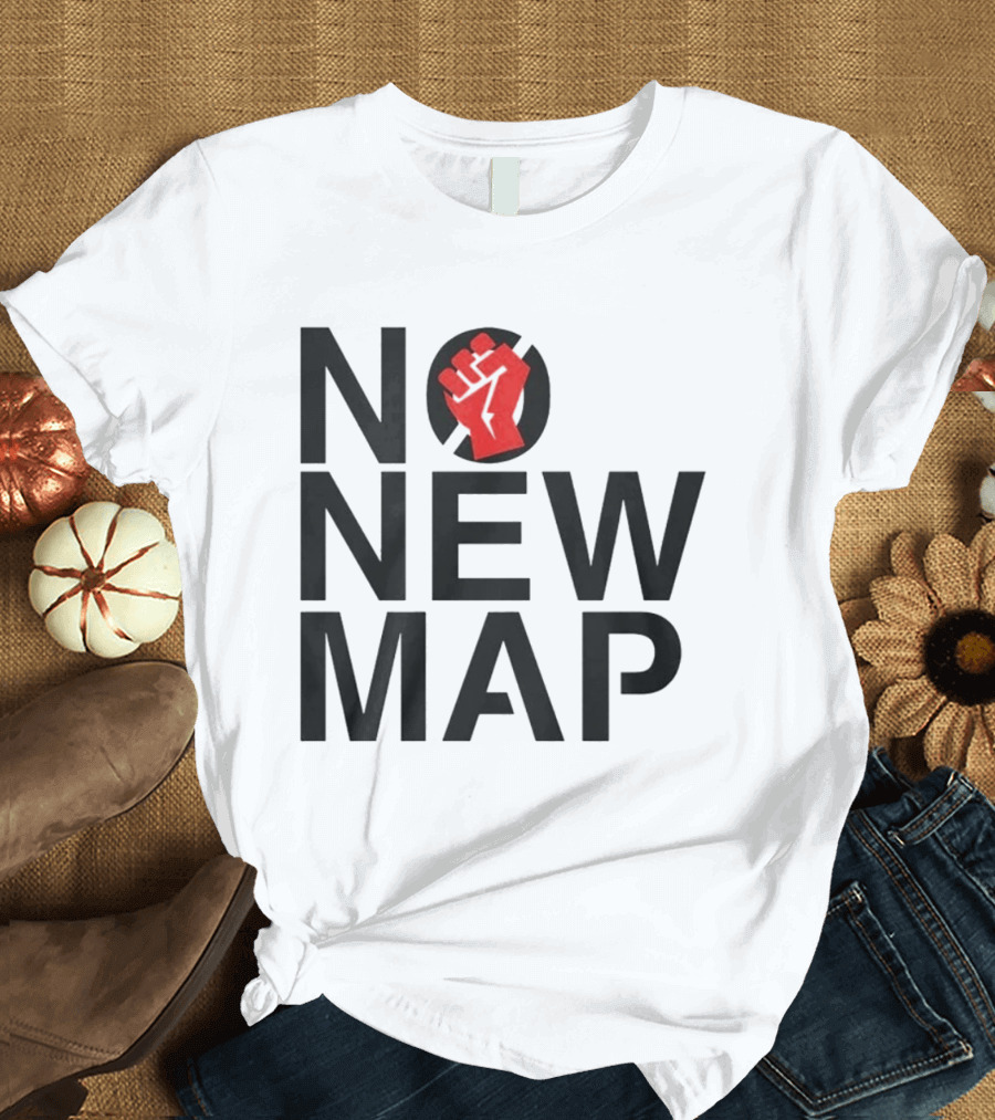 No New Map Protest Red Fist Symbol Virginia T-Shirt