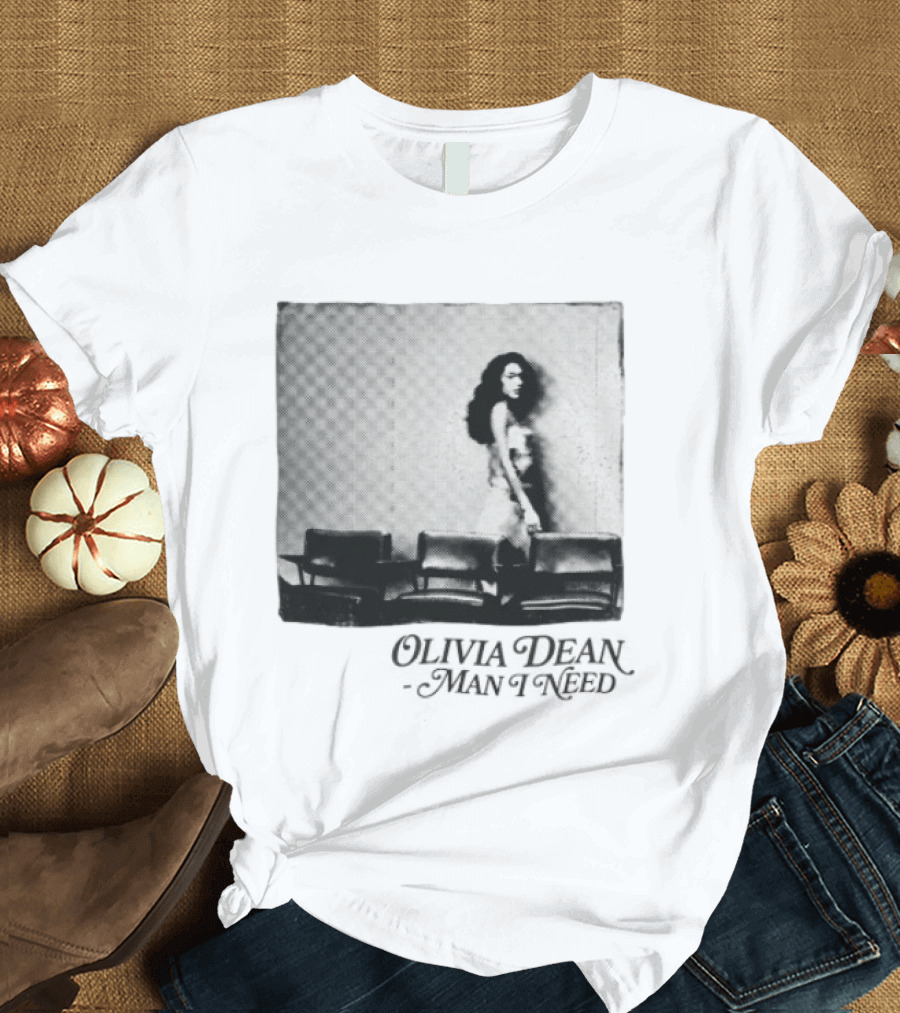 Man I Need Olivia Dean Iconic Black And White Image T-Shirt