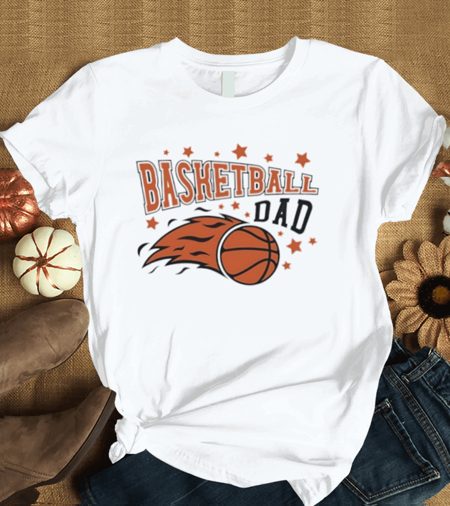 Basketball Dad Flame Stars 2026 T-Shirt