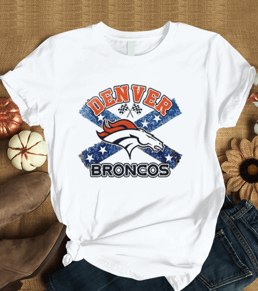 Denver Broncos Dukes Of Hazzard Caricature T-Shirt