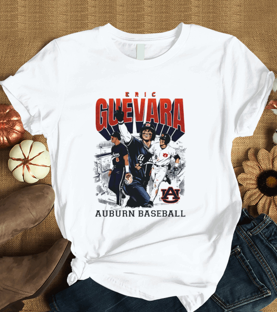 Eric Guevara Auburn Baseball Tigers Skyline T-Shirt