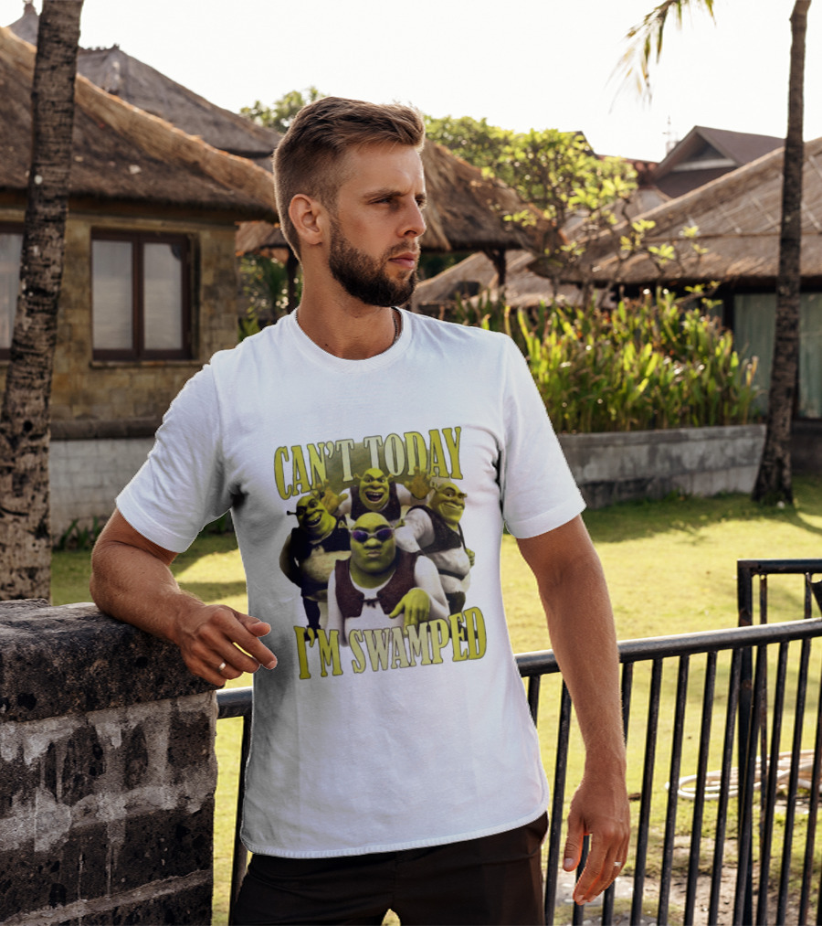 Can't Today I'm Swamped Shrek Characters Meme T-Shirt