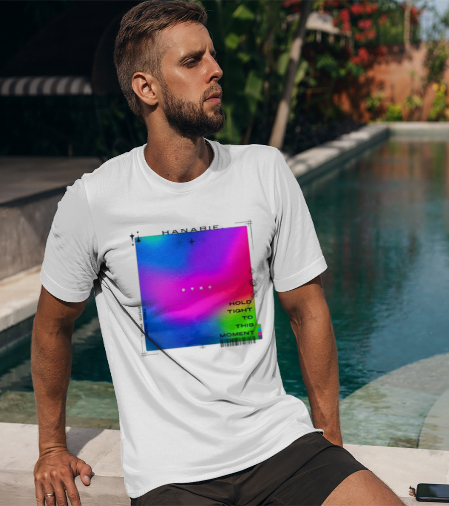 Hanabie Hold Tight To This Moment Vivid Neon Aesthetic T-Shirt
