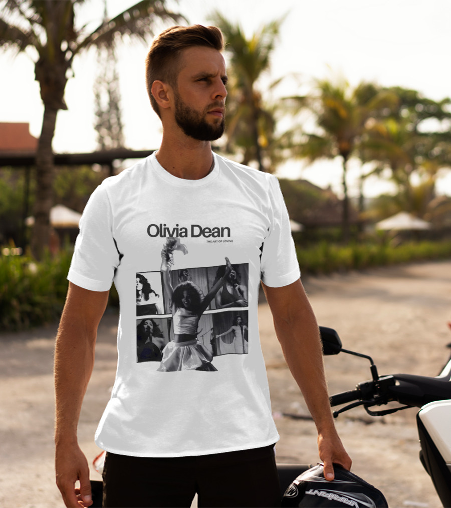 Olivia Dean Concert Performance Collage Black And White Photography T-Shirt