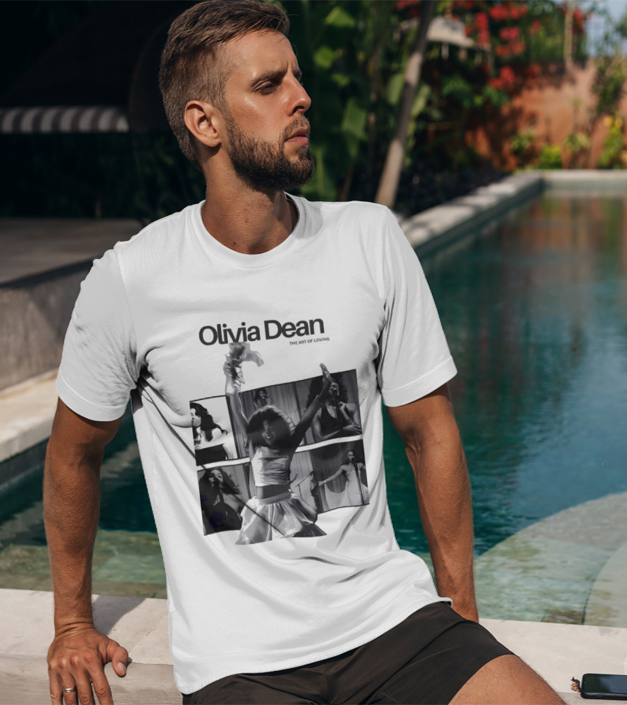 Olivia Dean Concert Performance Collage Black And White Photography T-Shirt