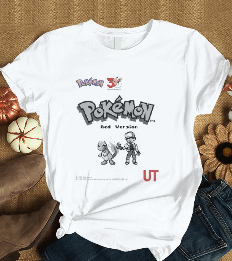 Pokemon Red Version 25th Anniversary Characters UT T-Shirt