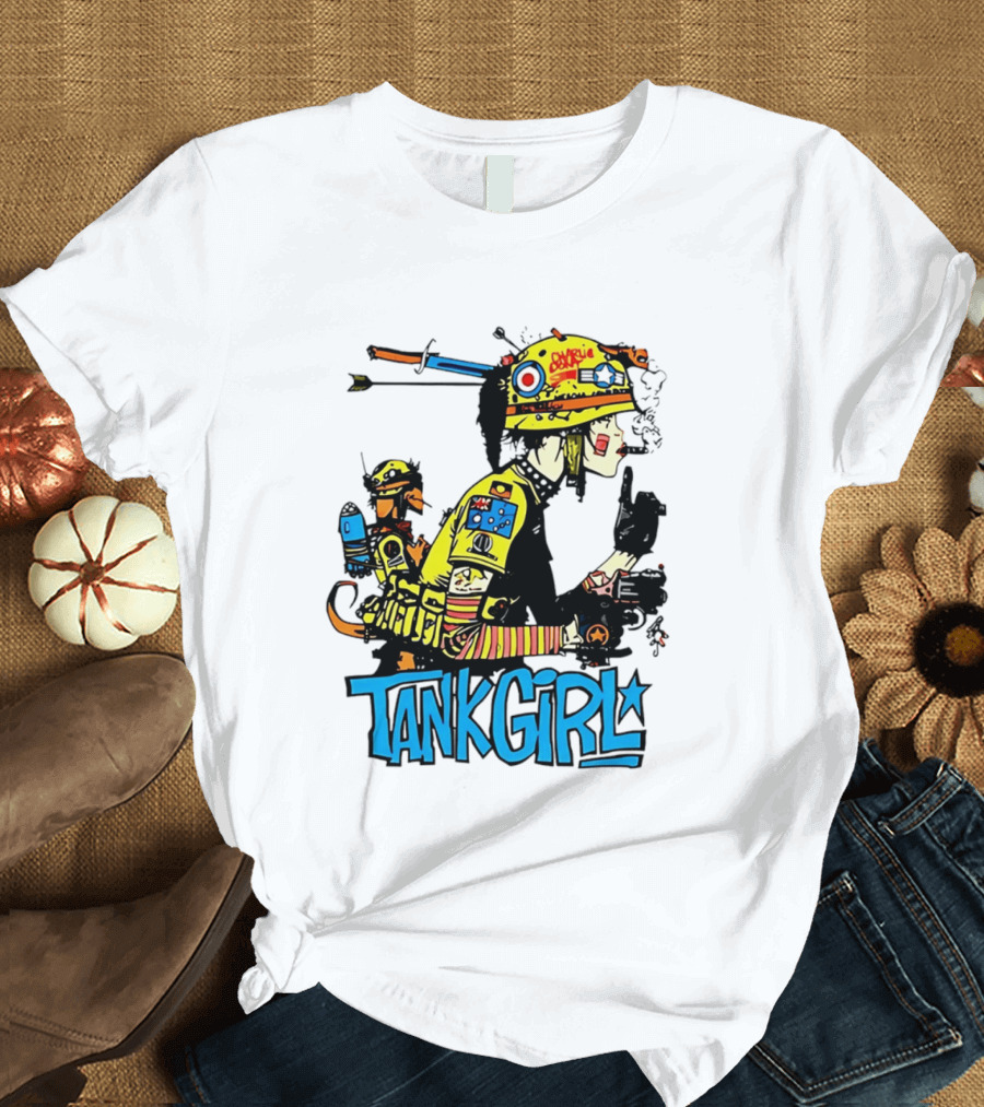 Tank Girl Vol 2 Comic Graphic With Booga And Classic Helmet T-Shirt