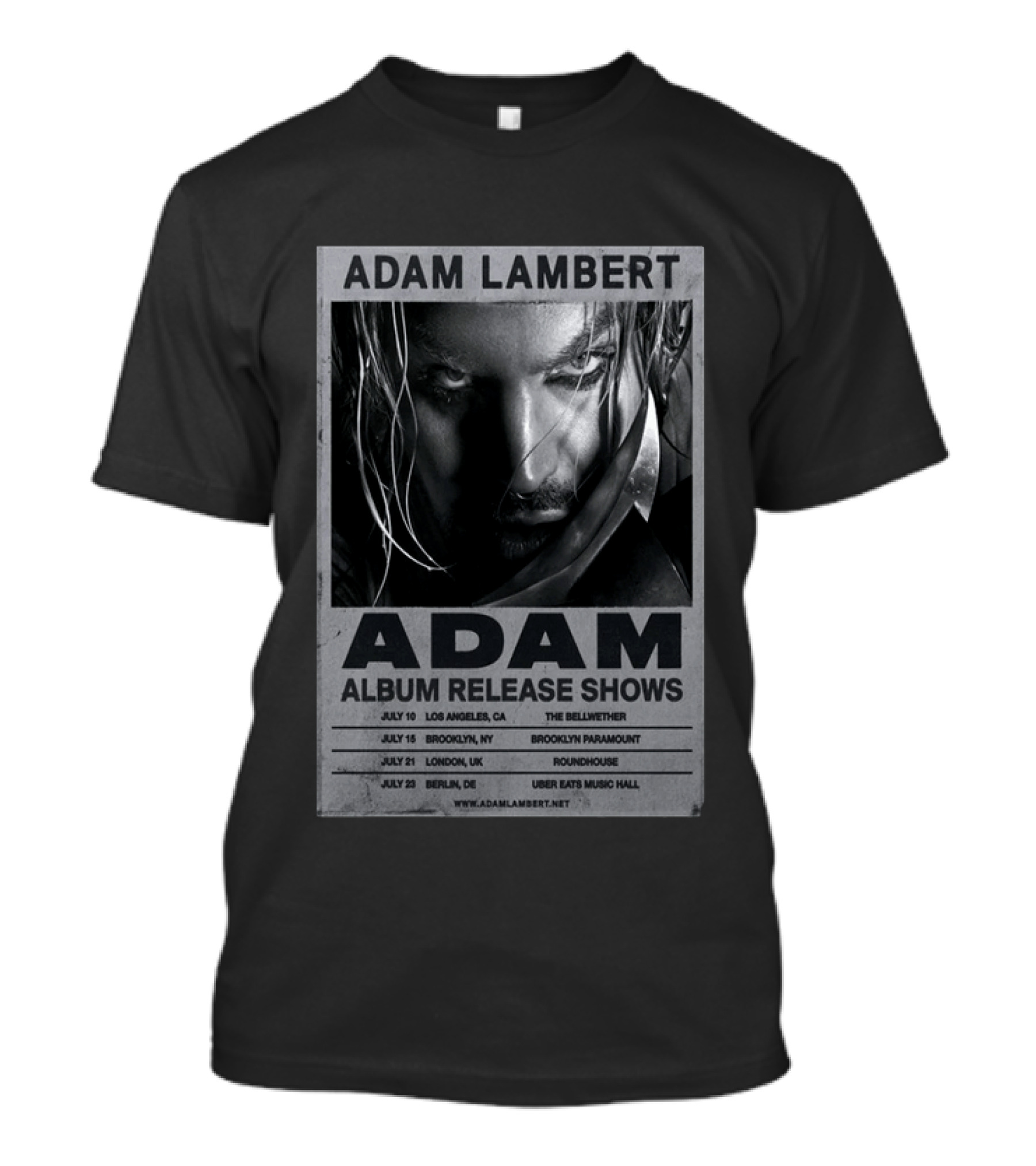 Adam Lambert Album Release Shows 2026 Los Angeles Brooklyn London Berlin T-Shirt