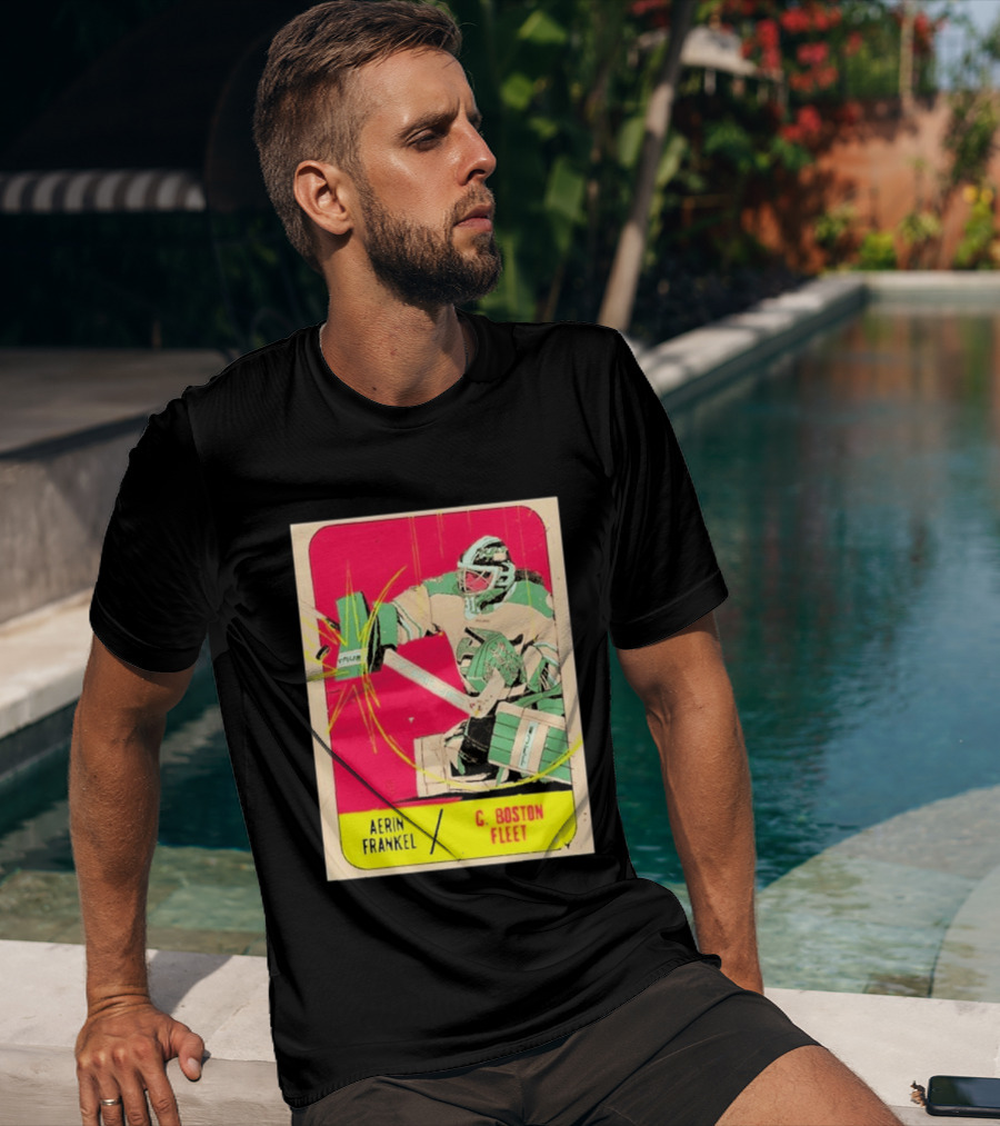 Aerin Frankel C. Boston Fleet Goalie Vintage Style Hockey Card T-Shirt