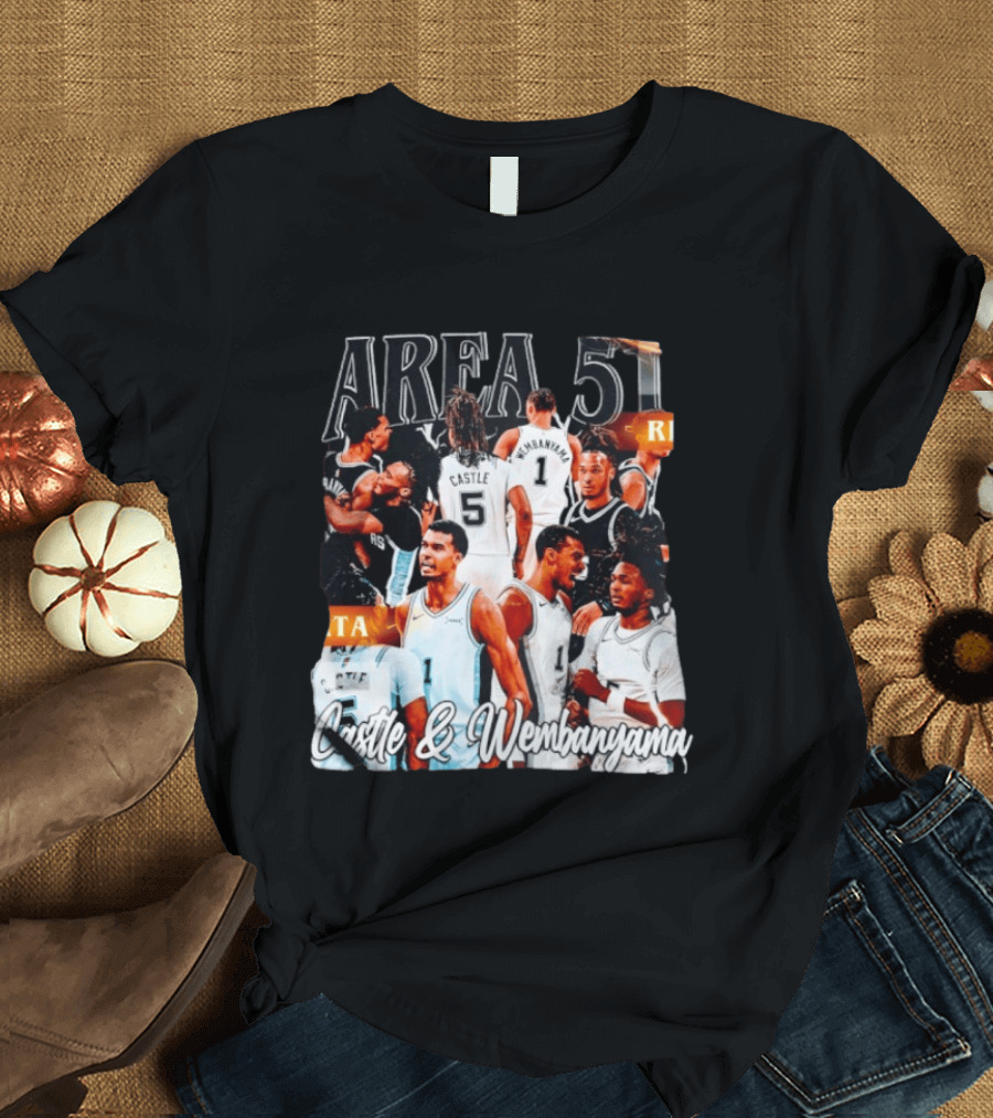Area 51 Stephon Castle Victor Wembanyama San Antonio Spurs Basketball T-Shirt