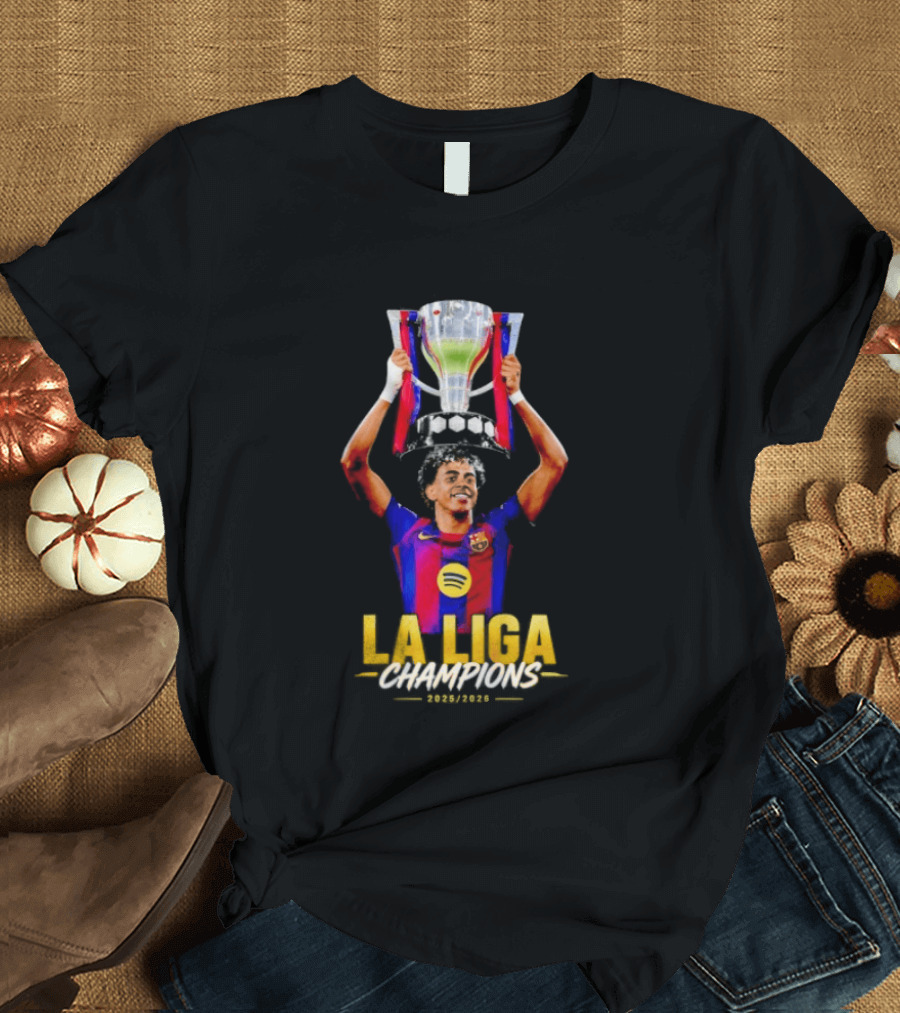 Barcelona La Liga Champions 2025 26 Mes Que Un Club T-Shirt