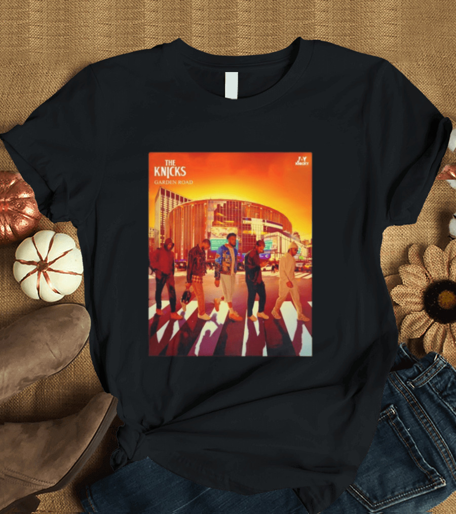 The Knicks Garden Road New York Knicks Madison Square Garden Abbey Road T-Shirt