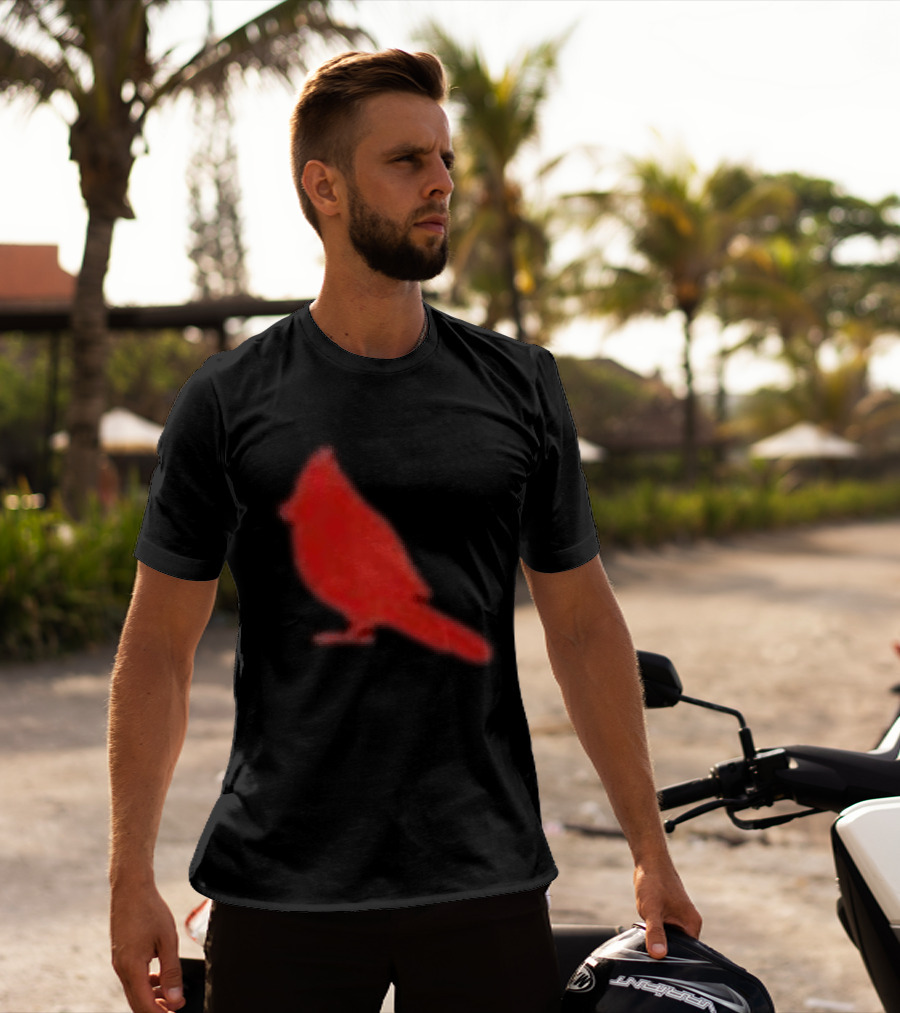The Slumerican Cardinal Red Bird Stylized T-Shirt