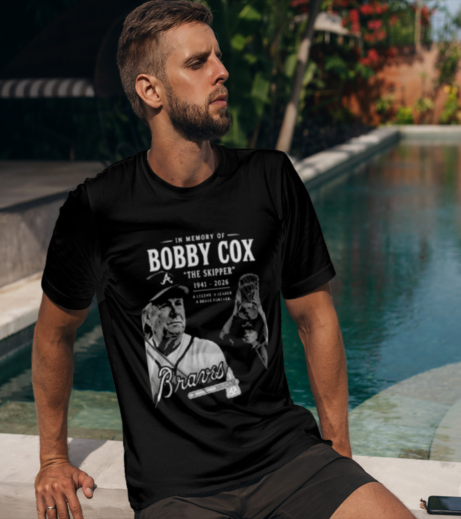 In Memory Of Bobby Cox The Skipper 1941 2026 Braves Legend Baseball Manager T-Shirt