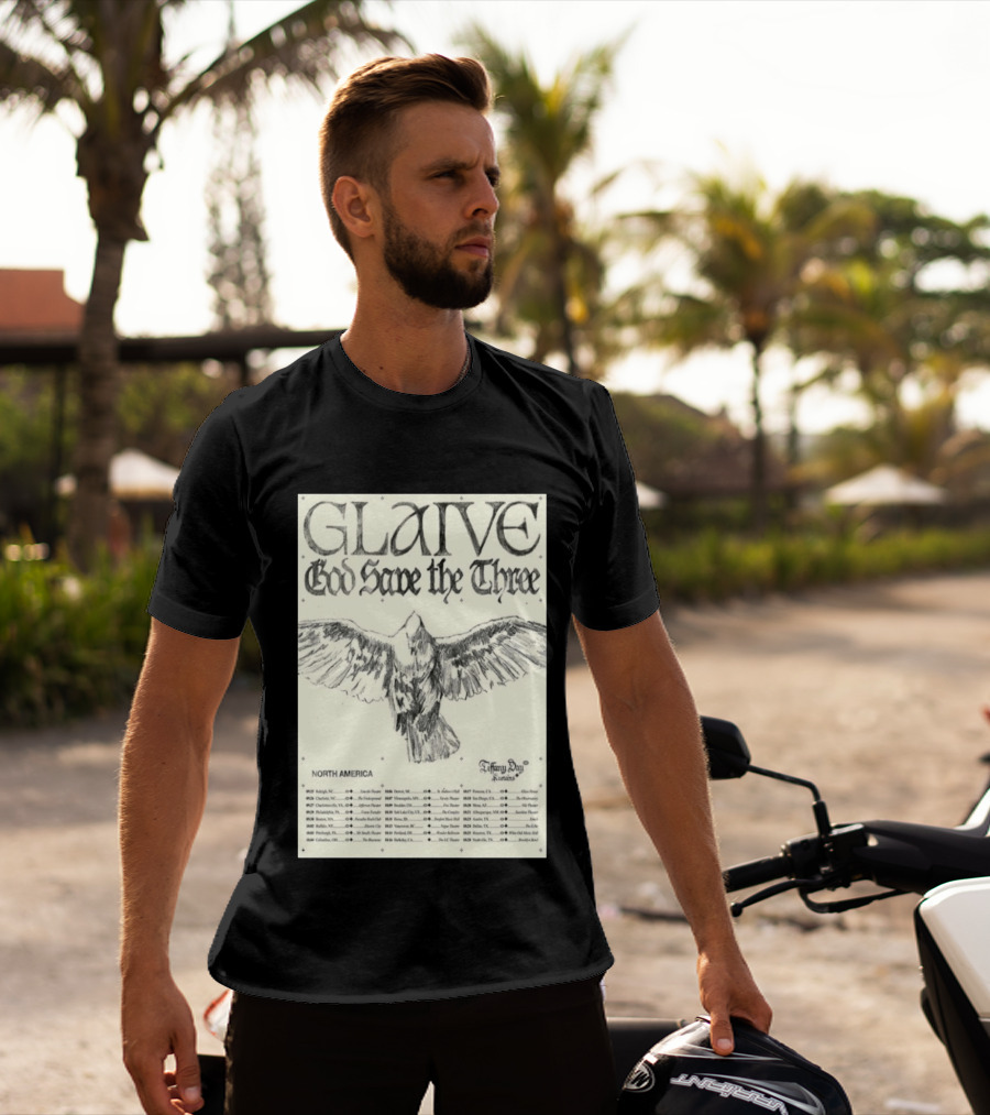 Glaive God Save The Three North America Tour 2026 Tiffany Day T-Shirt
