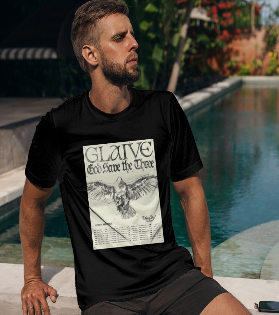 Glaive God Save The Three North America Tour 2026 Tiffany Day T-Shirt