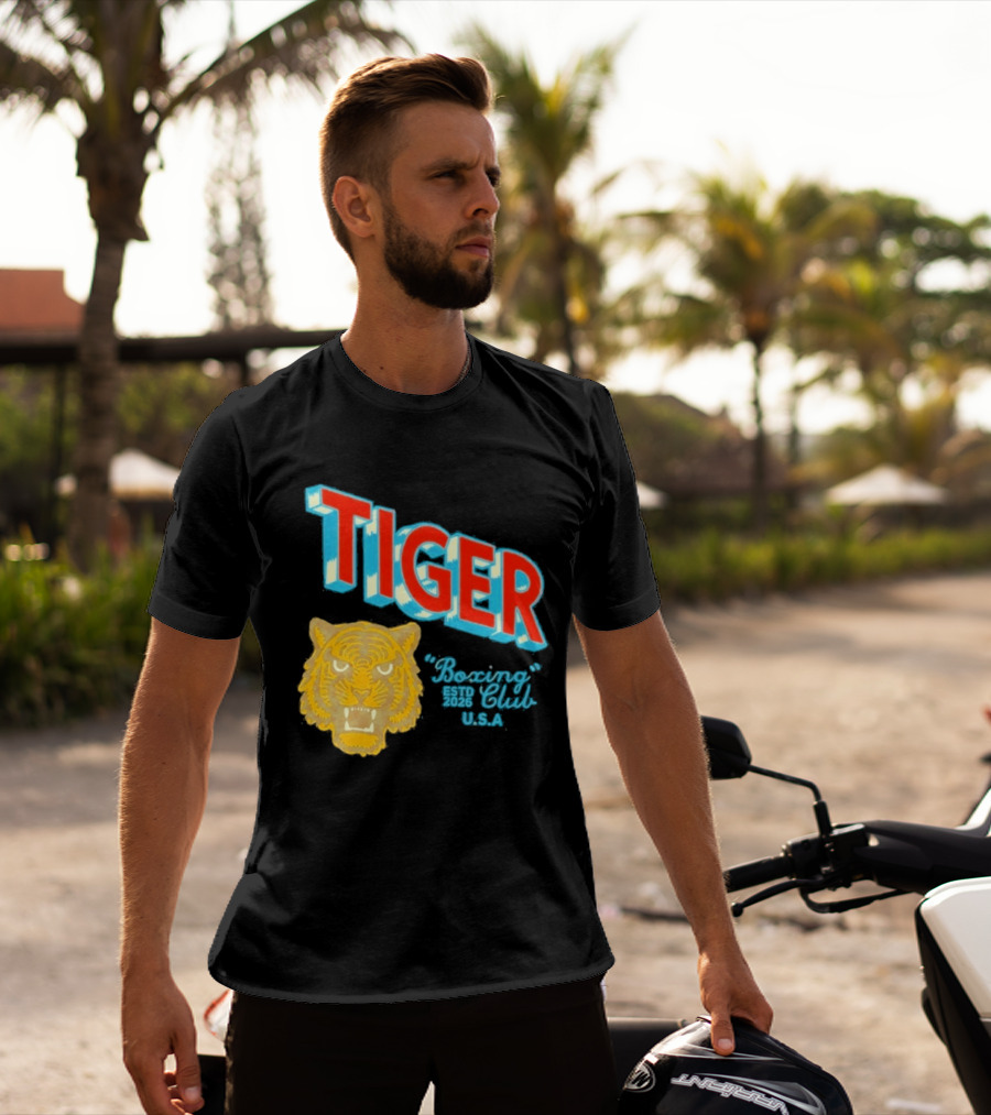 Tiger Boxing Club Estd 2026 USA Tiger Head Logo Sports Team T-Shirt