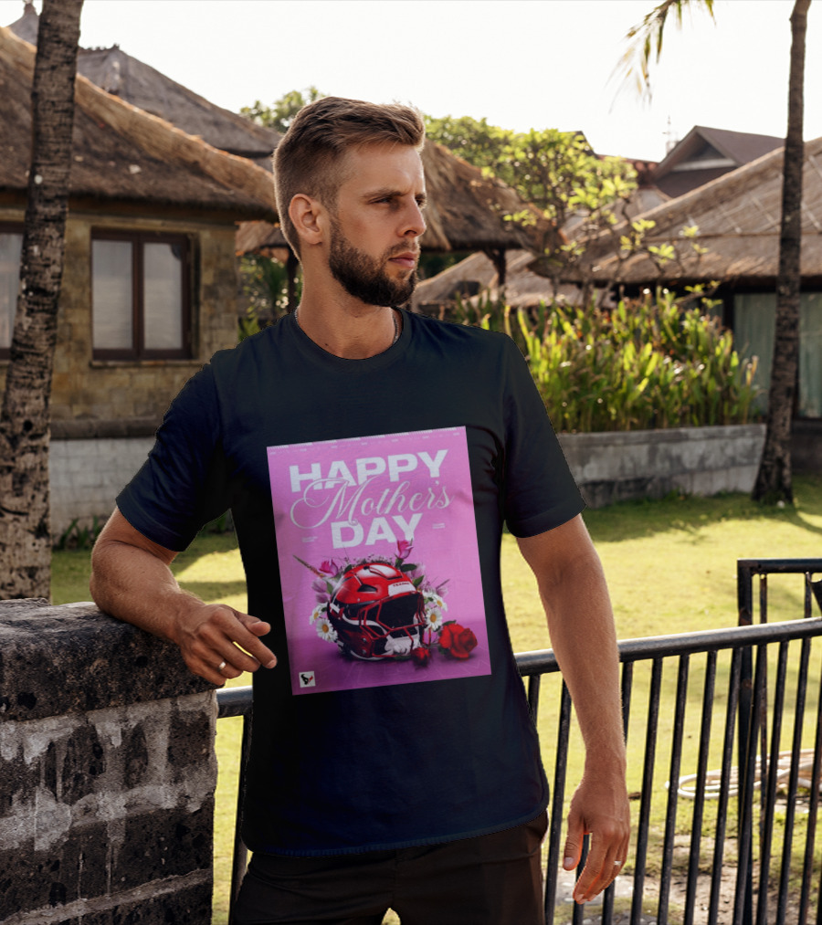 Happy Mother's Day From The Houston Texans With Football Helmet And Flowers T-Shirt