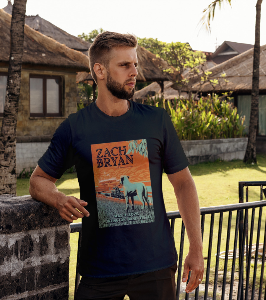 Zach Bryan Huntington Bank Field May 9 2026 With Heaven On Tour T-Shirt