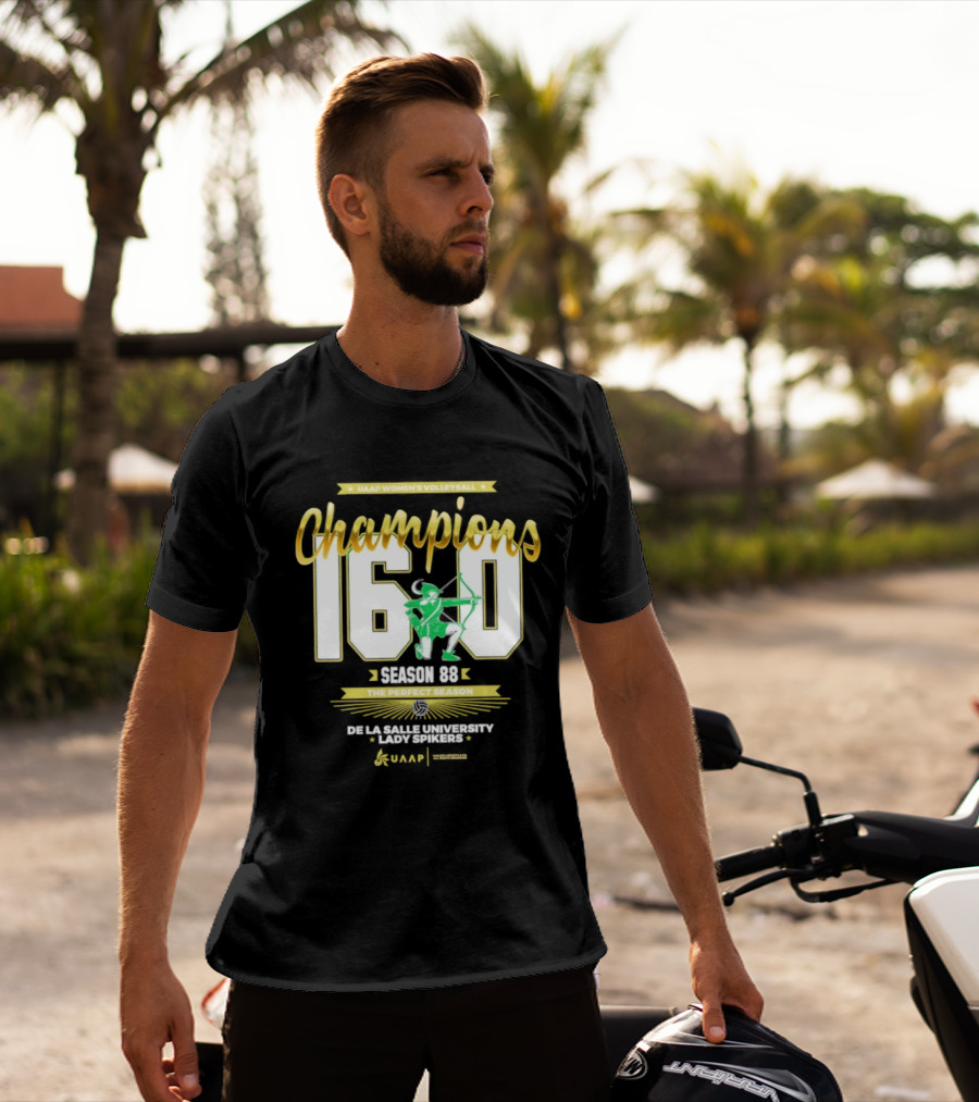 UAAP Women's Volleyball Champions 16 0 Season 88 Perfect De La Salle Lady Spikers T-Shirt