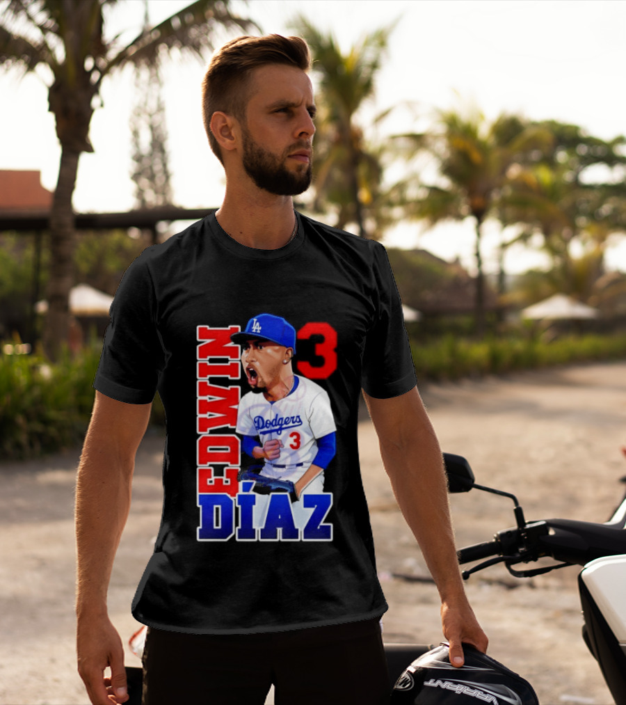 Los Angeles Dodgers Edwin Díaz Number 3 MLB Baseball 2026 T-Shirt