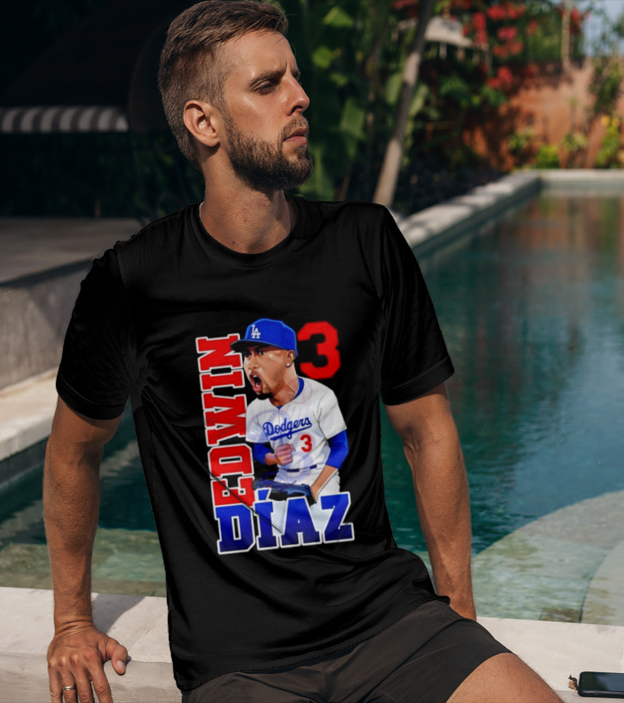 Los Angeles Dodgers Edwin Díaz Number 3 MLB Baseball 2026 T-Shirt