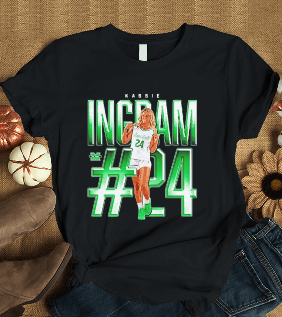 Kassie Ingram Marshall #24 Thundering Herd Team T-Shirt