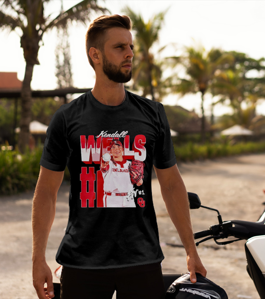 Kendall Wells Oklahoma Sooners Softball Player #1 T-Shirt