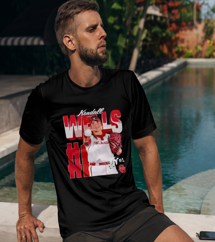 Kendall Wells Oklahoma Sooners Softball Player #1 T-Shirt