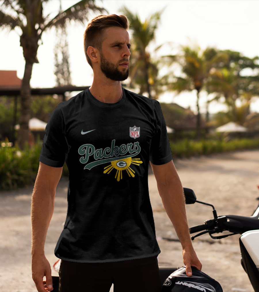 Nike NFL Green Bay Packers Filipino Sun Heritage T-Shirt
