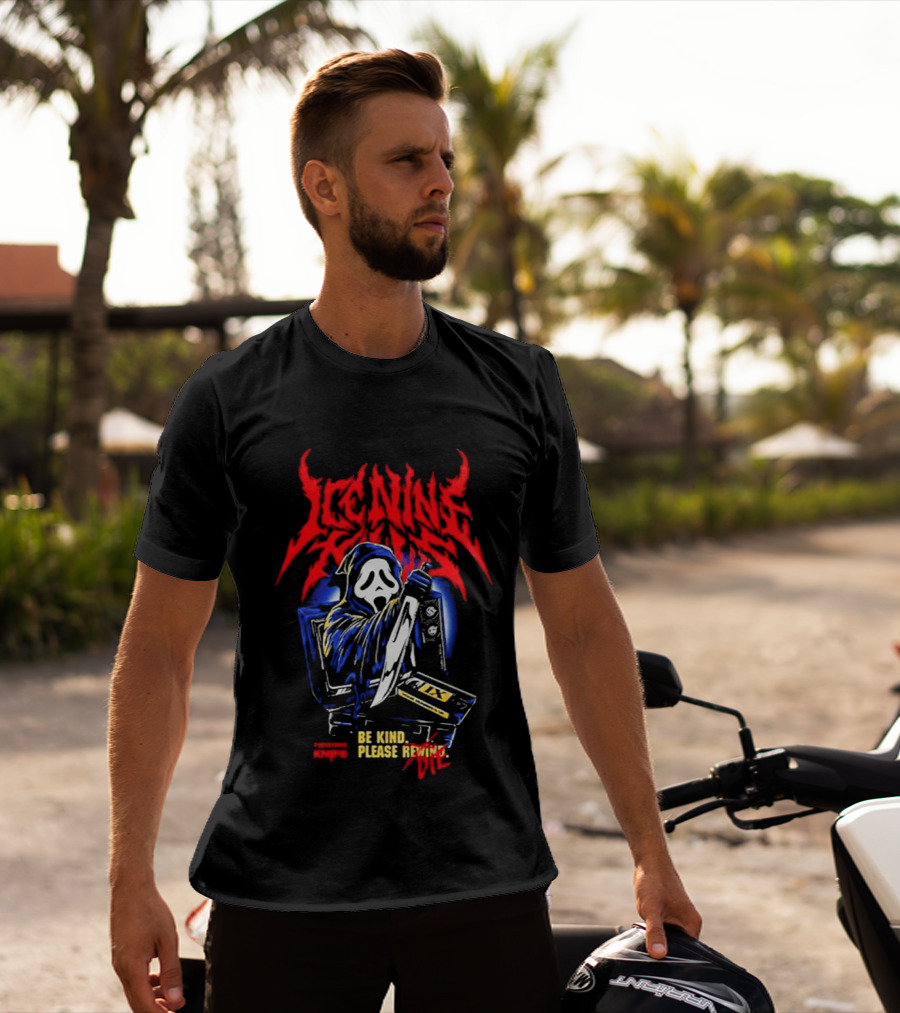 Ice Nine Kills Ghostface Be Kind Please Rewind Stalk Buster Night Mare On The Ninth T-Shirt