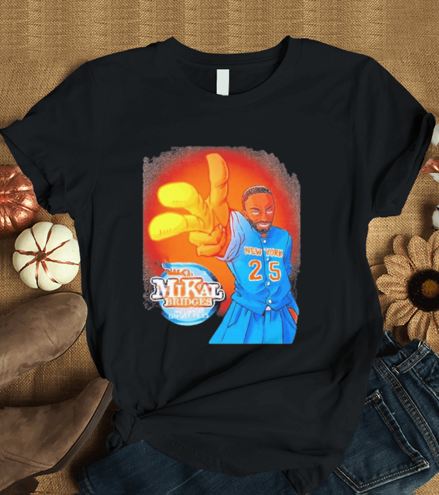 New York 25 Mikal Bridges No Longer Ghost Files T-Shirt