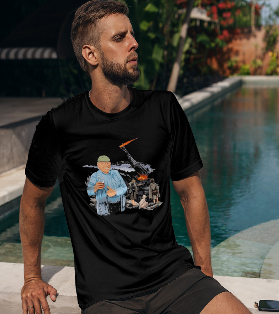 Fred Dibnah Thumbs Up At Mount Doom By Jim'll Paint It T-Shirt