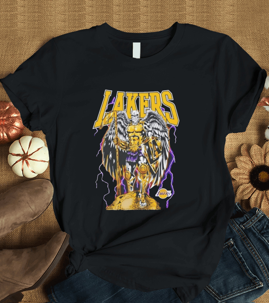 Los Angeles Lakers Warren Lotas Angel Of The City Warrior T-Shirt