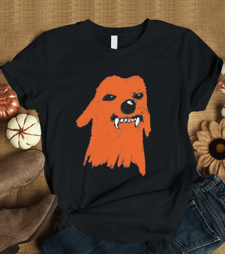 Small Grumpy Orange Dog With Fangs T-Shirt