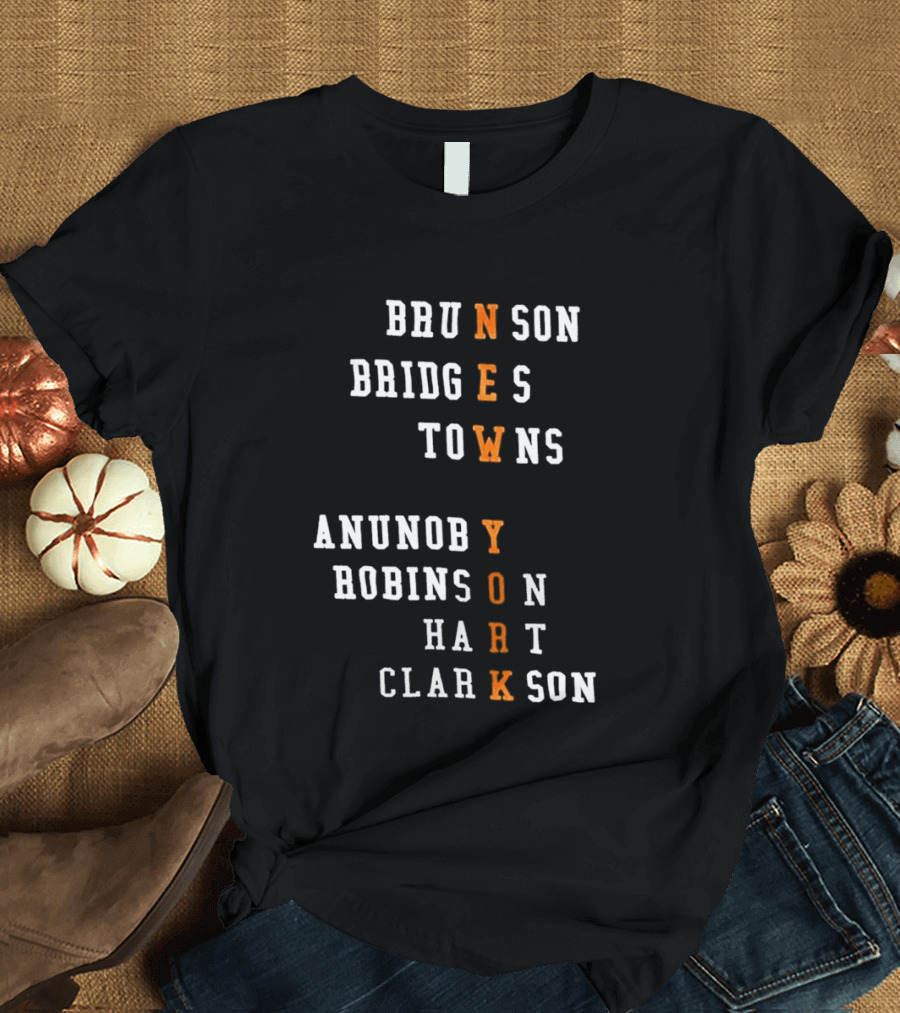 Brunson Bridges Towns Anunoby Robins Hart Clarkson New York Basketball Squad T-Shirt