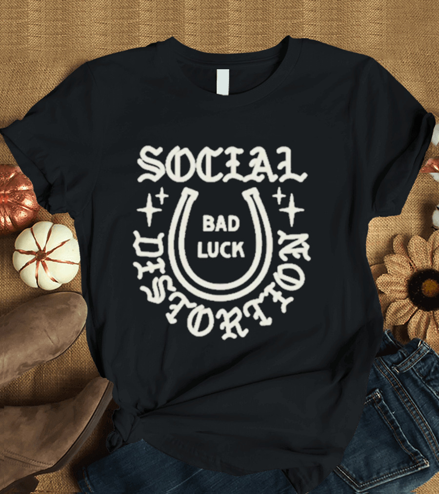 Social Distortion Bad Luck Horseshoe Stars T-Shirt