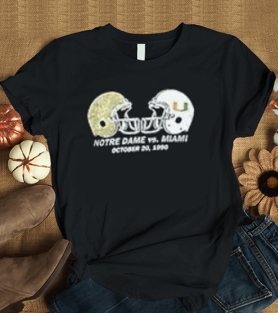 Notre Dame Vs Miami Catholics Vs Convicts Game Day Helmets T-Shirt
