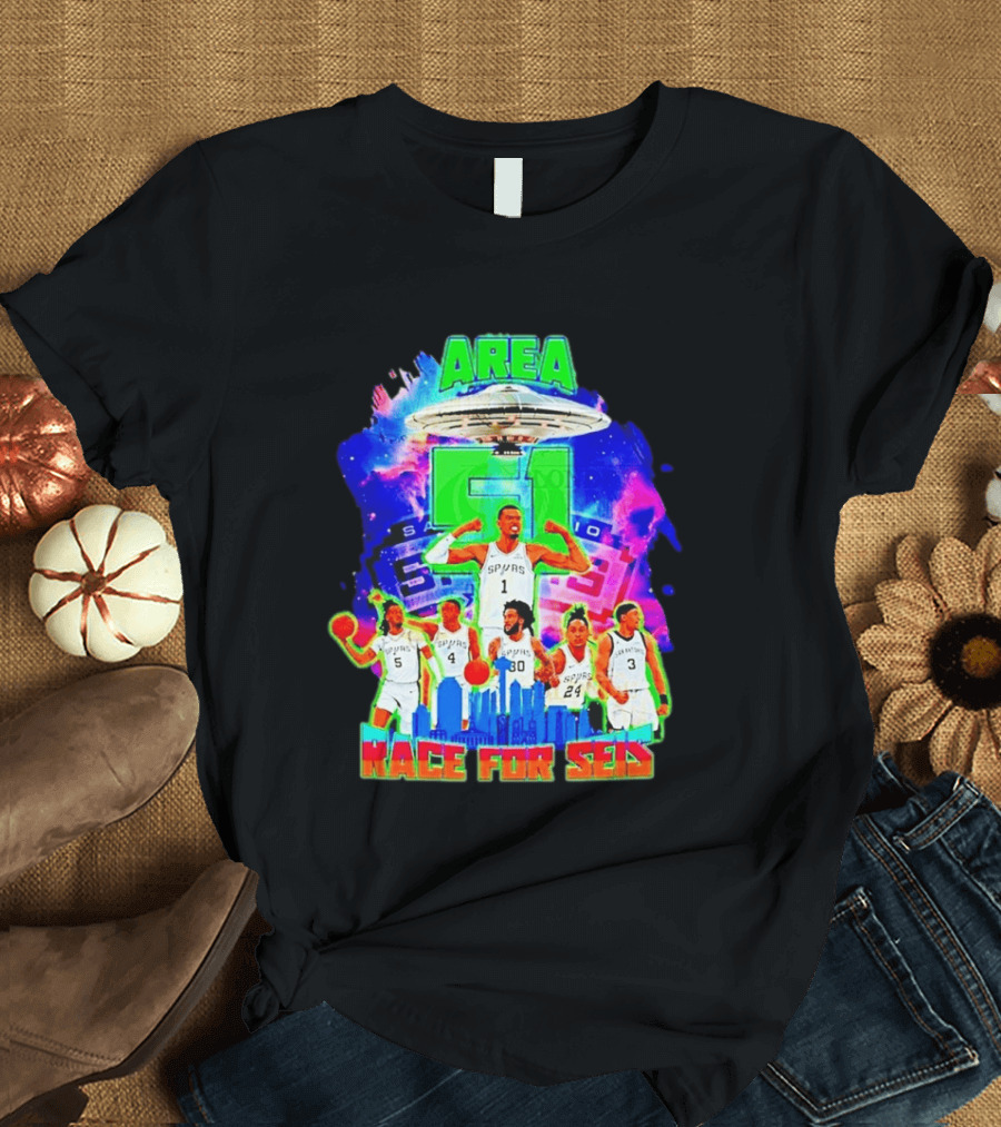 Area 51 Spurs San Antonio Race For Seis T-Shirt