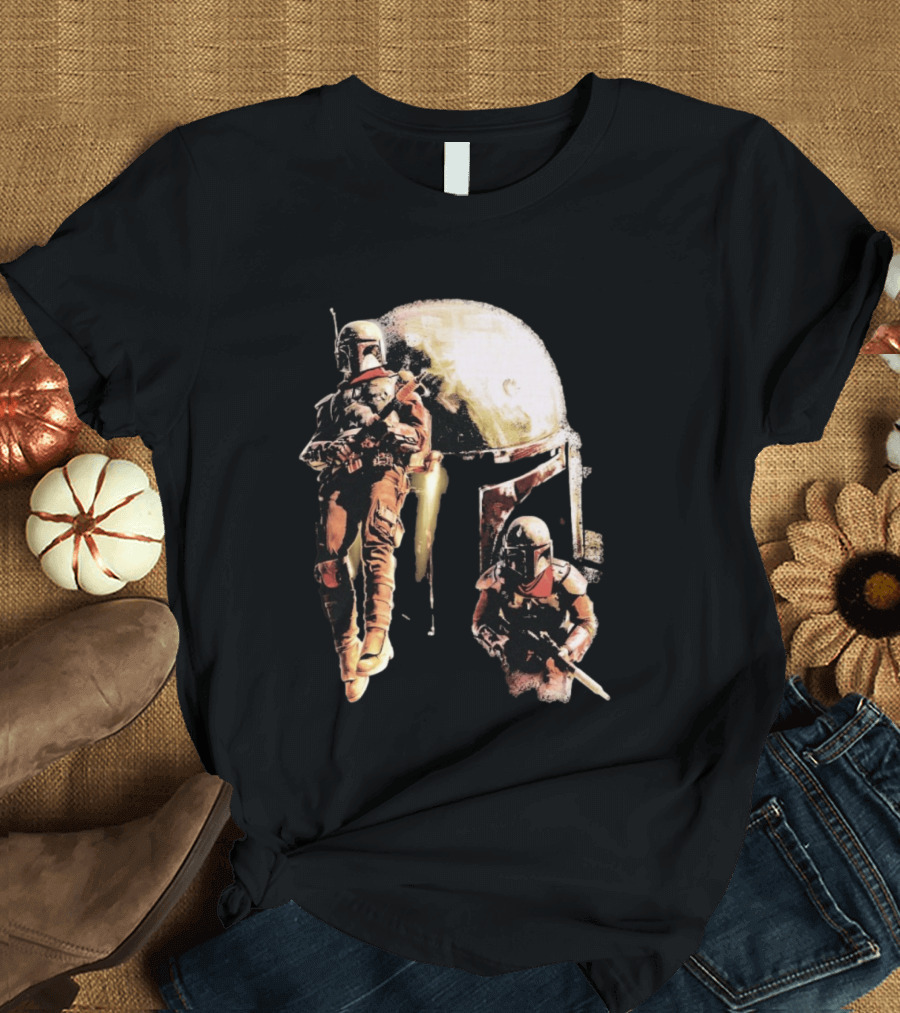 Star Wars Cobb Vanth Mandalorian Collage Forge Helmet T-Shirt