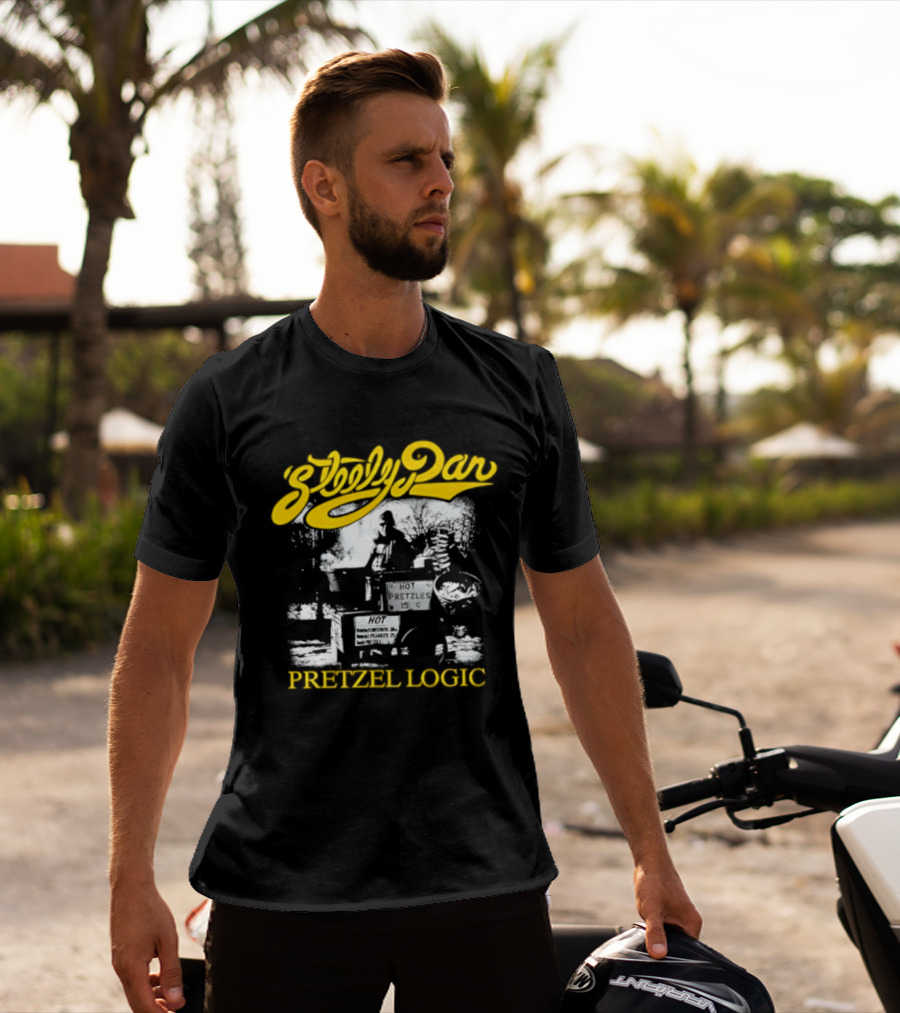 Steely Dan Pretzel Logic 1974 Album Yellow Script T-Shirt