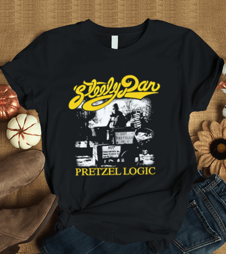 Steely Dan Pretzel Logic 1974 Album Yellow Script T-Shirt