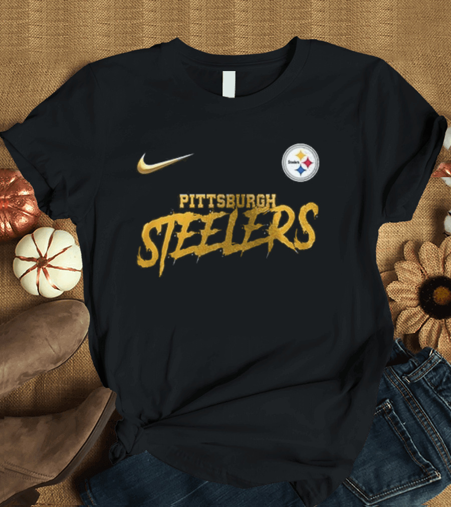 Pittsburgh Steelers Nike Puss In Boots Fear Me If You Dare Cartoon T-Shirt