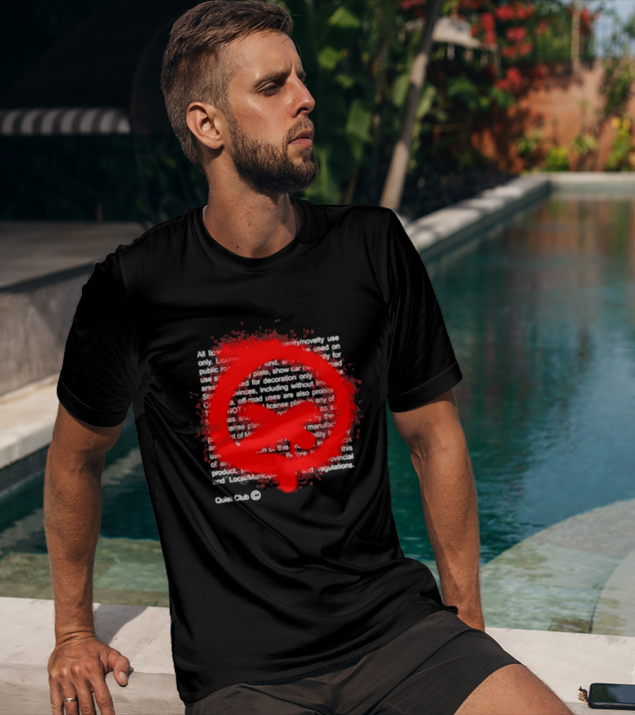 Quiet Racing Club Red Symbol Disclaimer T-Shirt