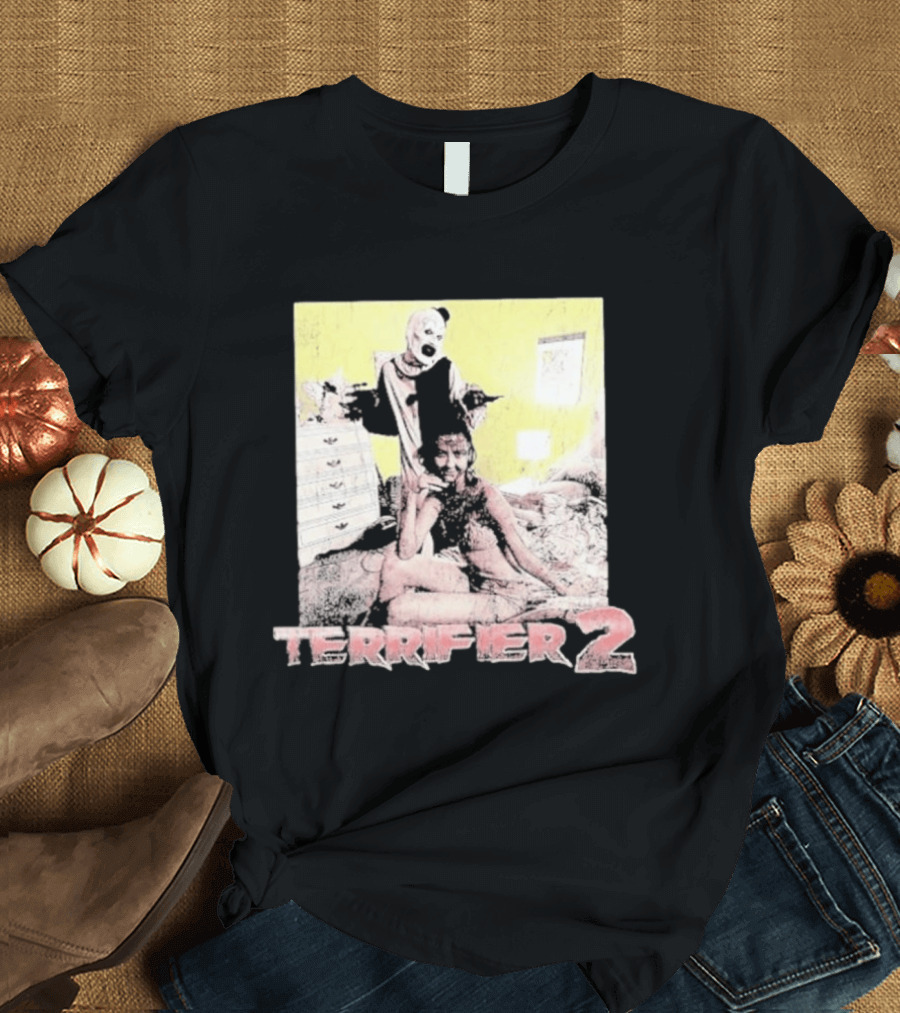 Terrifier 2 Art The Clown Scene Horror Movie T-Shirt