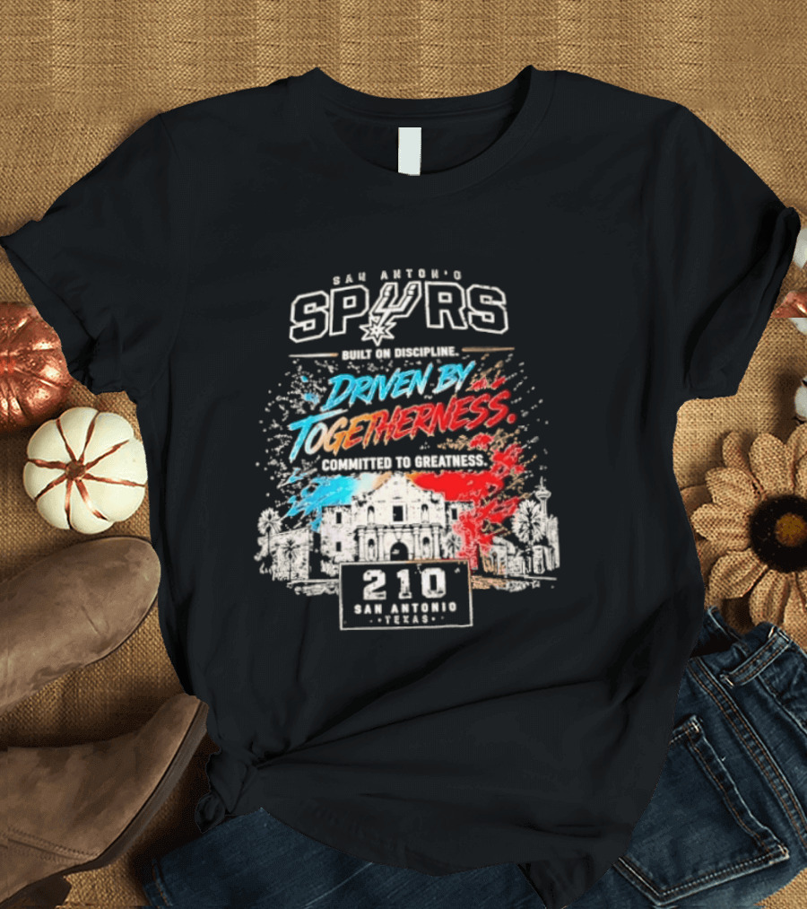 San Antonio Spurs Driven By Togetherness Built On Discipline 210 Texas Connection T-Shirt