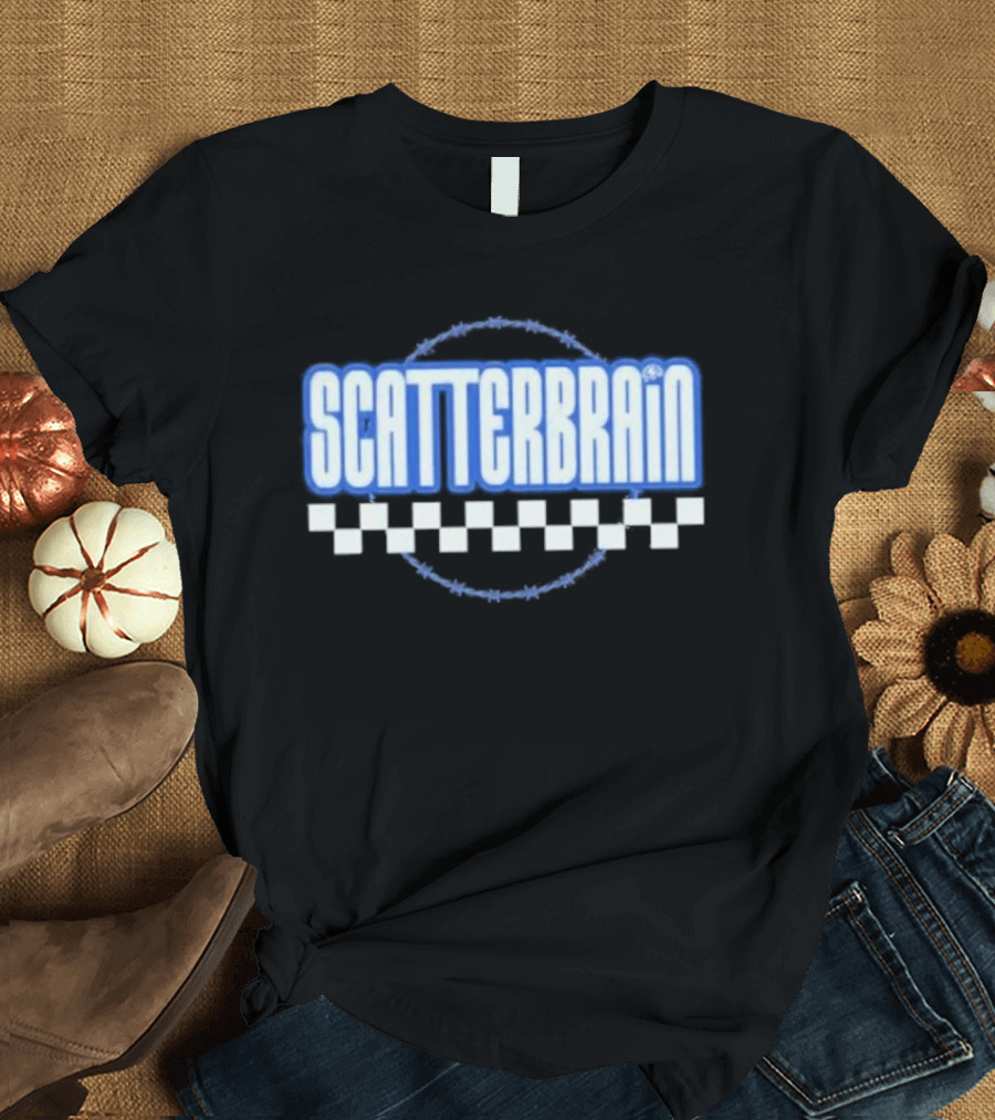 Scatterbrain Magazine Blue Checkered T-Shirt