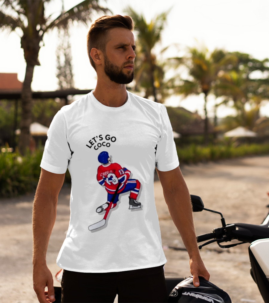Caufield 13 Let's Go Coco Montreal Canadiens Hockey Player T-Shirt